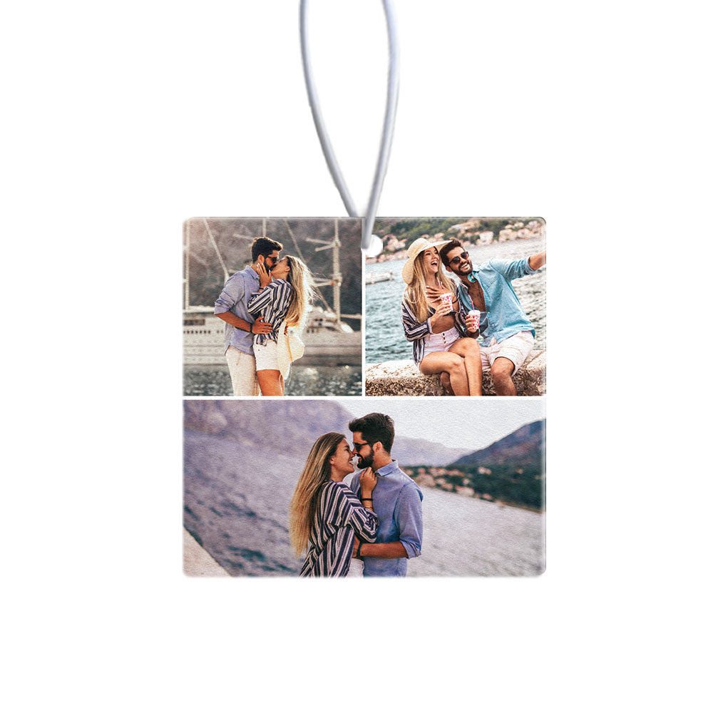 Photo Air Freshener - Custom Collage Rearview Mirror Ornament