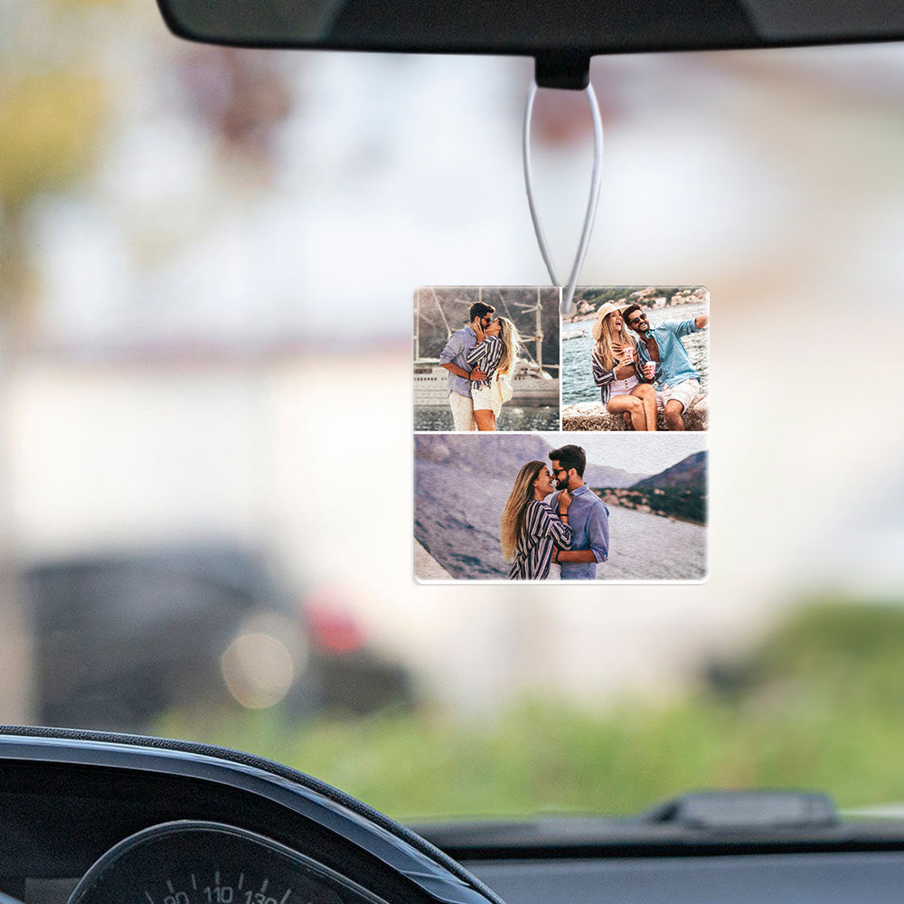 Photo Air Freshener - Custom Collage Rearview Mirror Ornament