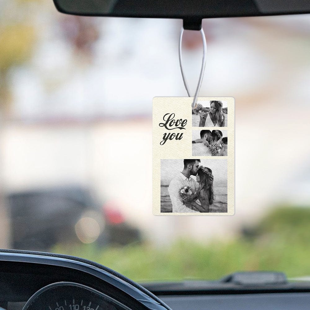 Custom Collage Photo Car Air Freshener - Multi-Photo Mirror Ornament