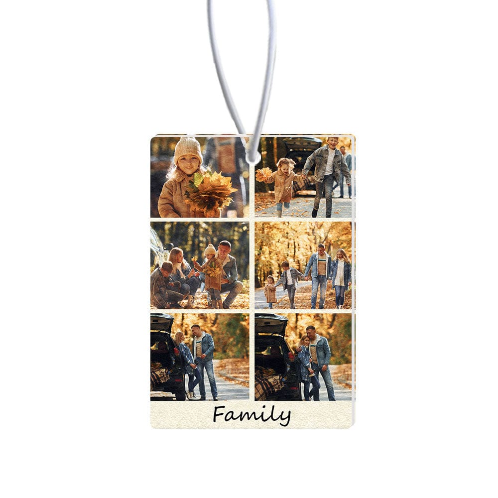Custom Collage Photo Car Air Freshener - Multi-Photo Mirror Ornament