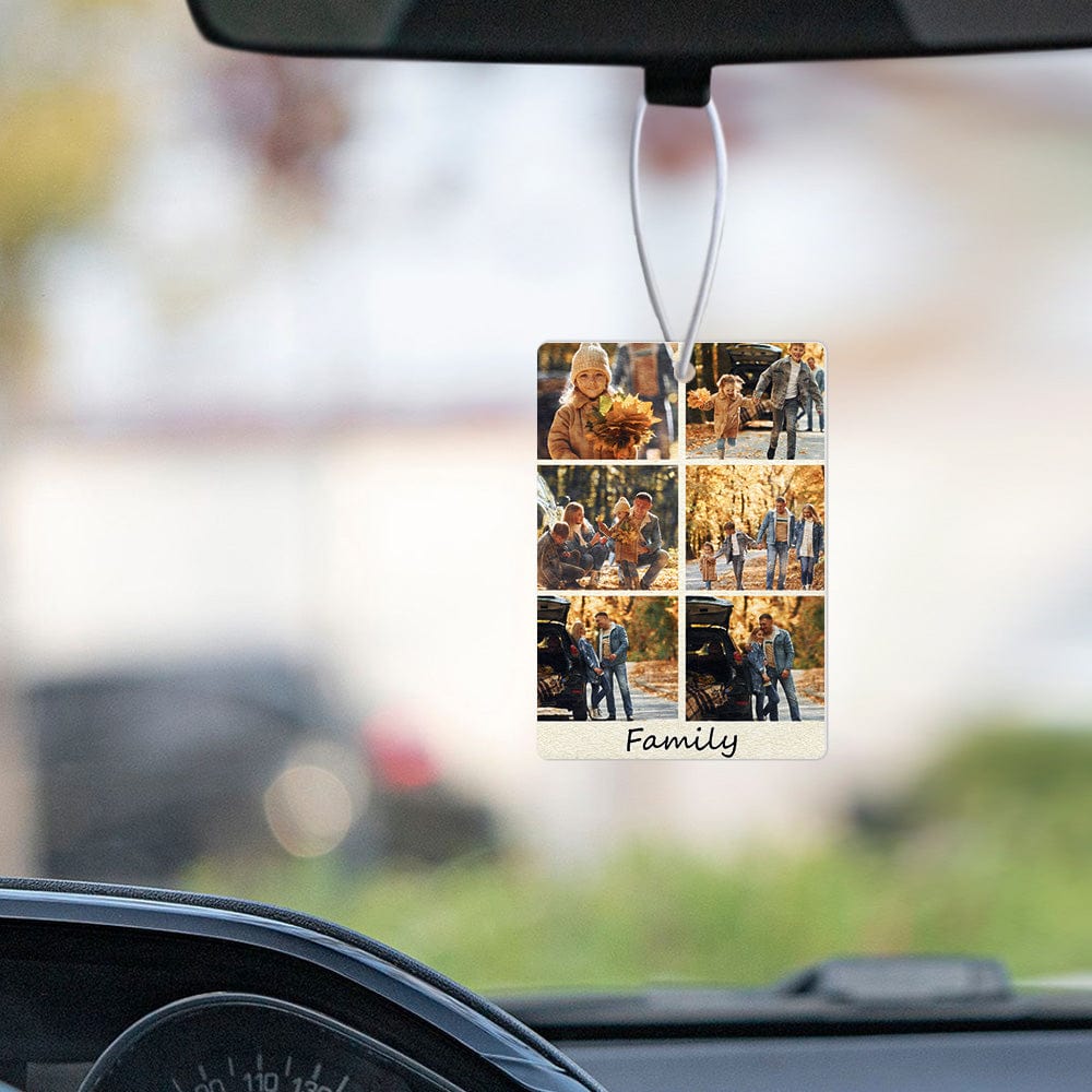 Custom Collage Photo Car Air Freshener - Multi-Photo Mirror Ornament