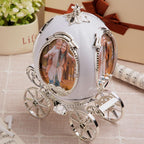 Custom Photo Frame Carriage Music Box - 4 Photos Display