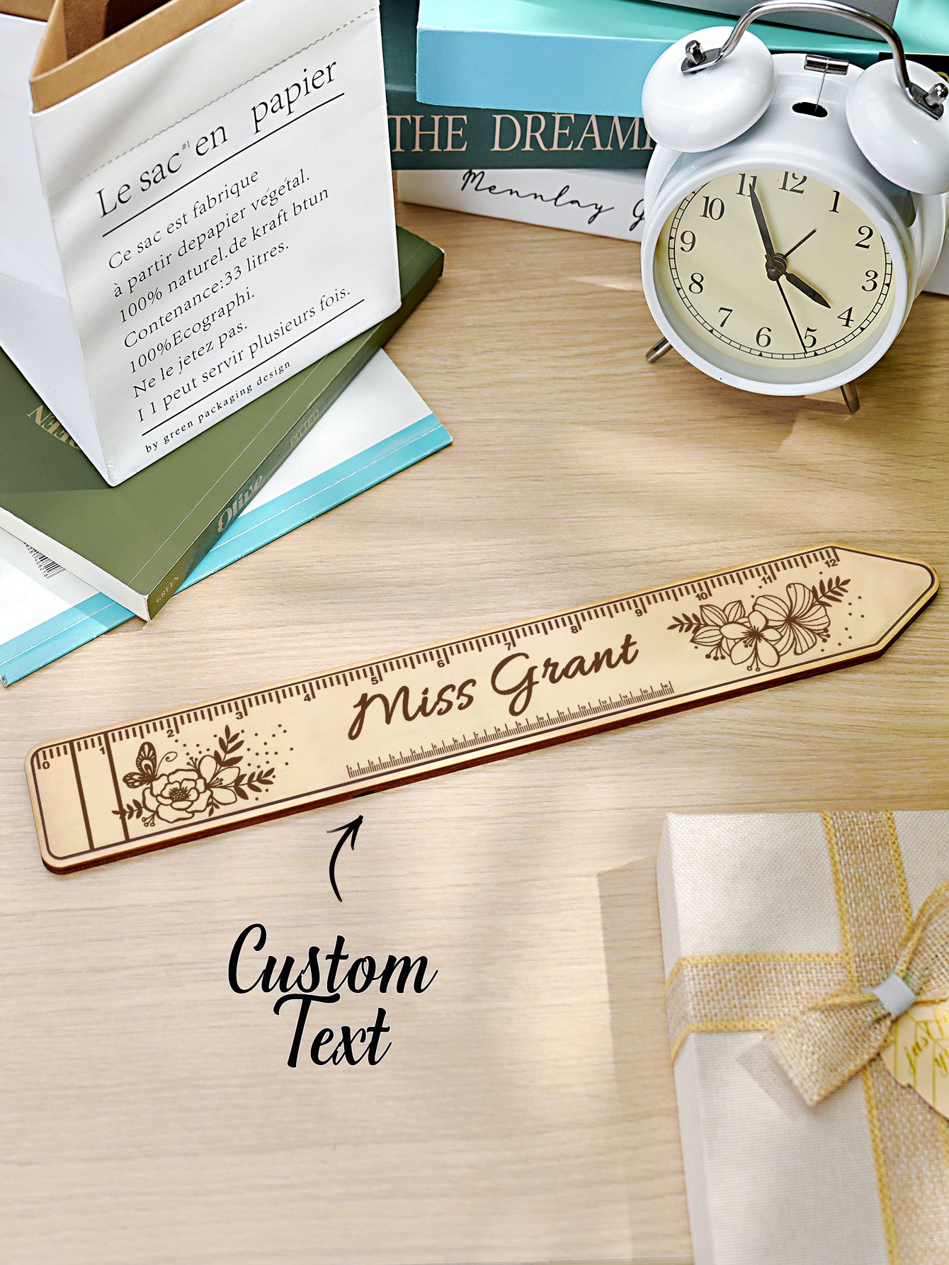 Personalized Name Wooden Teacher Ruler