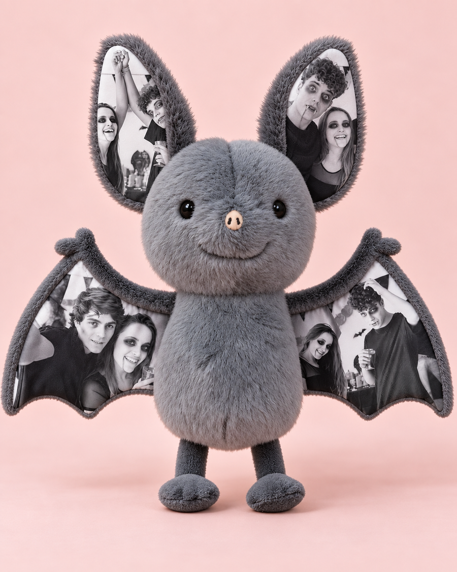 Personalized Photo Bat Plush