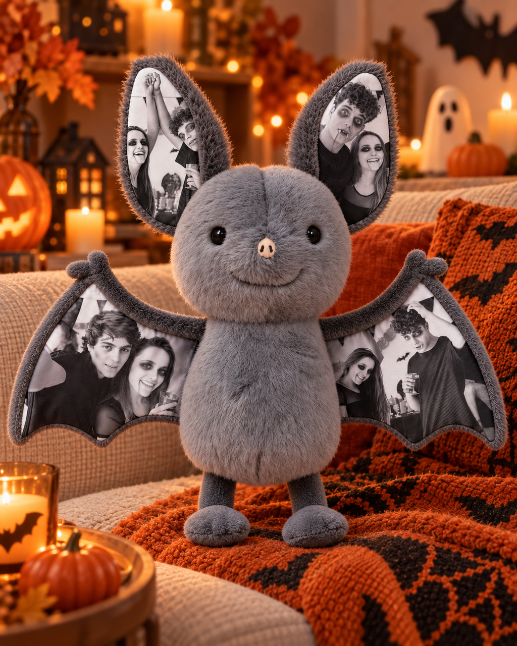 Personalized Photo Bat Plush