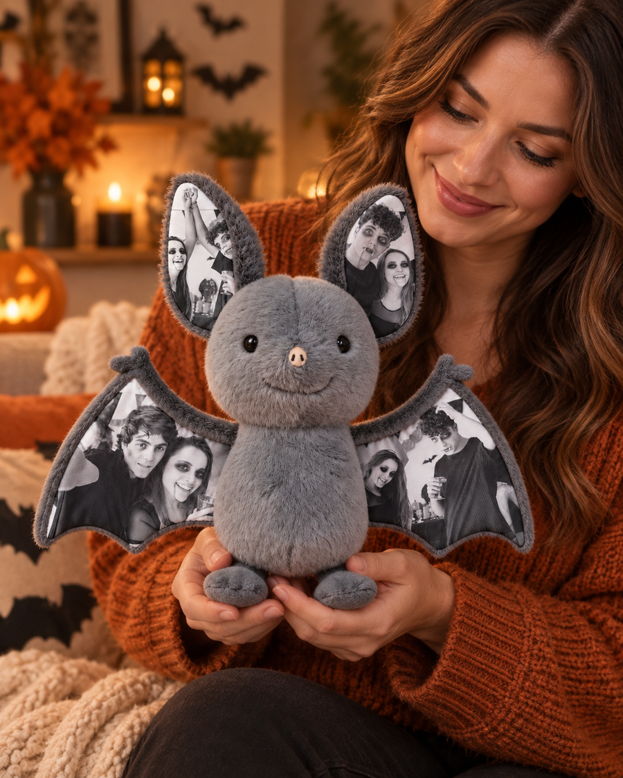 Personalized Photo Bat Plush