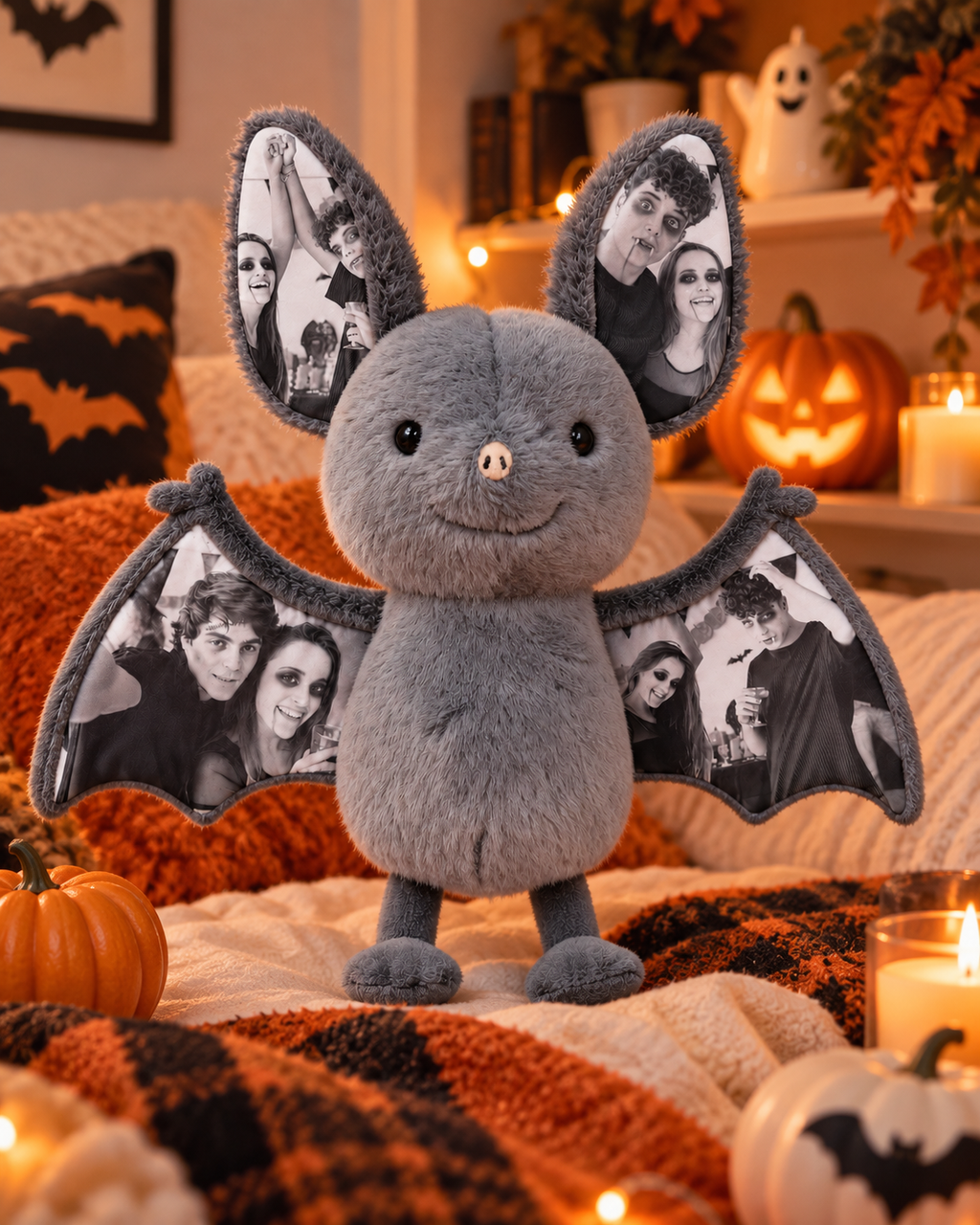 Personalized Photo Bat Plush
