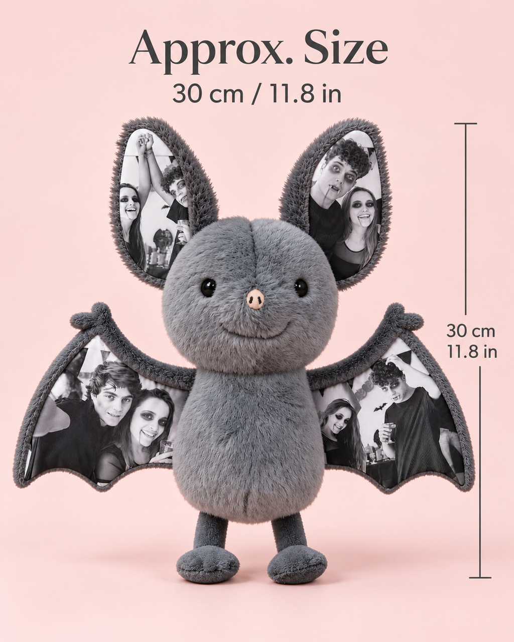 Personalized Photo Bat Plush