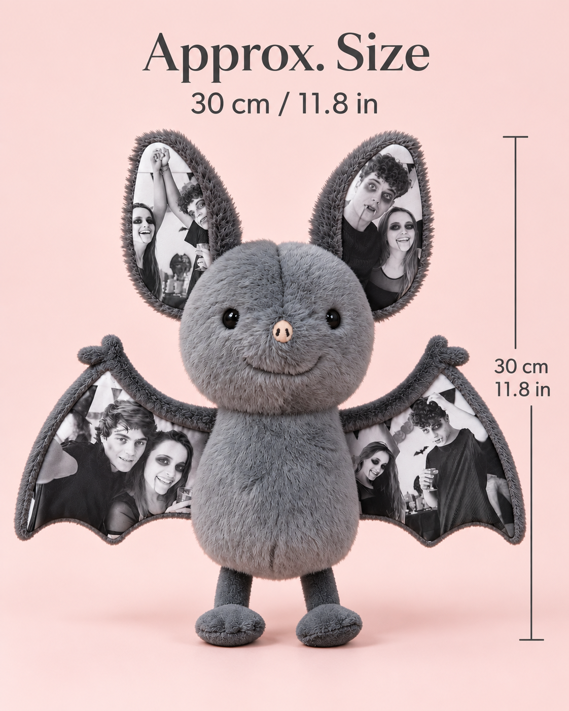 Personalized Photo Bat Plush