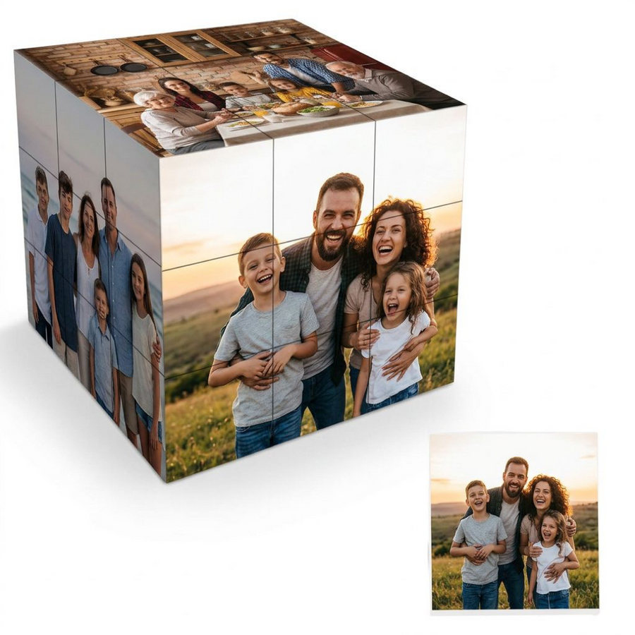 Custom Photo Cube Gift for Dad