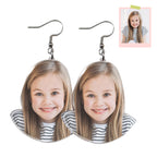 Custom Photo Acrylic Earrings - Personalized Picture Dangle Earrings