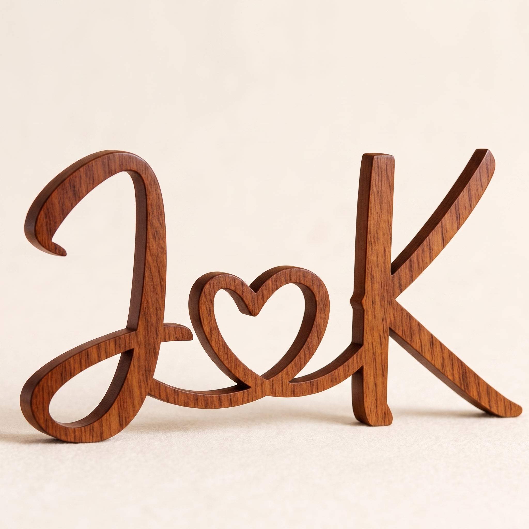 Personalized Wood Initials Sign for Couples
