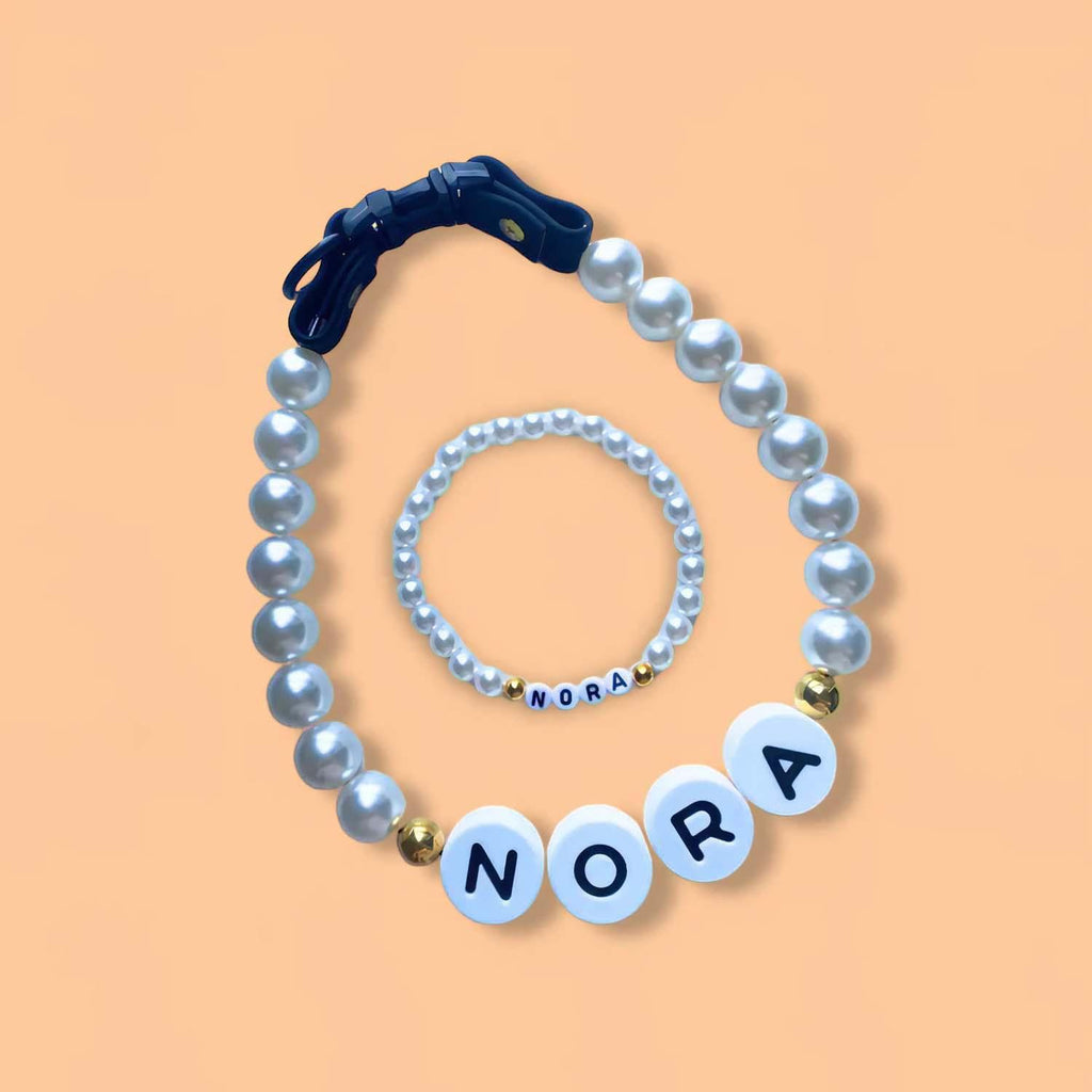 Personalized Pet Name Necklace with Free Matching Bracelet