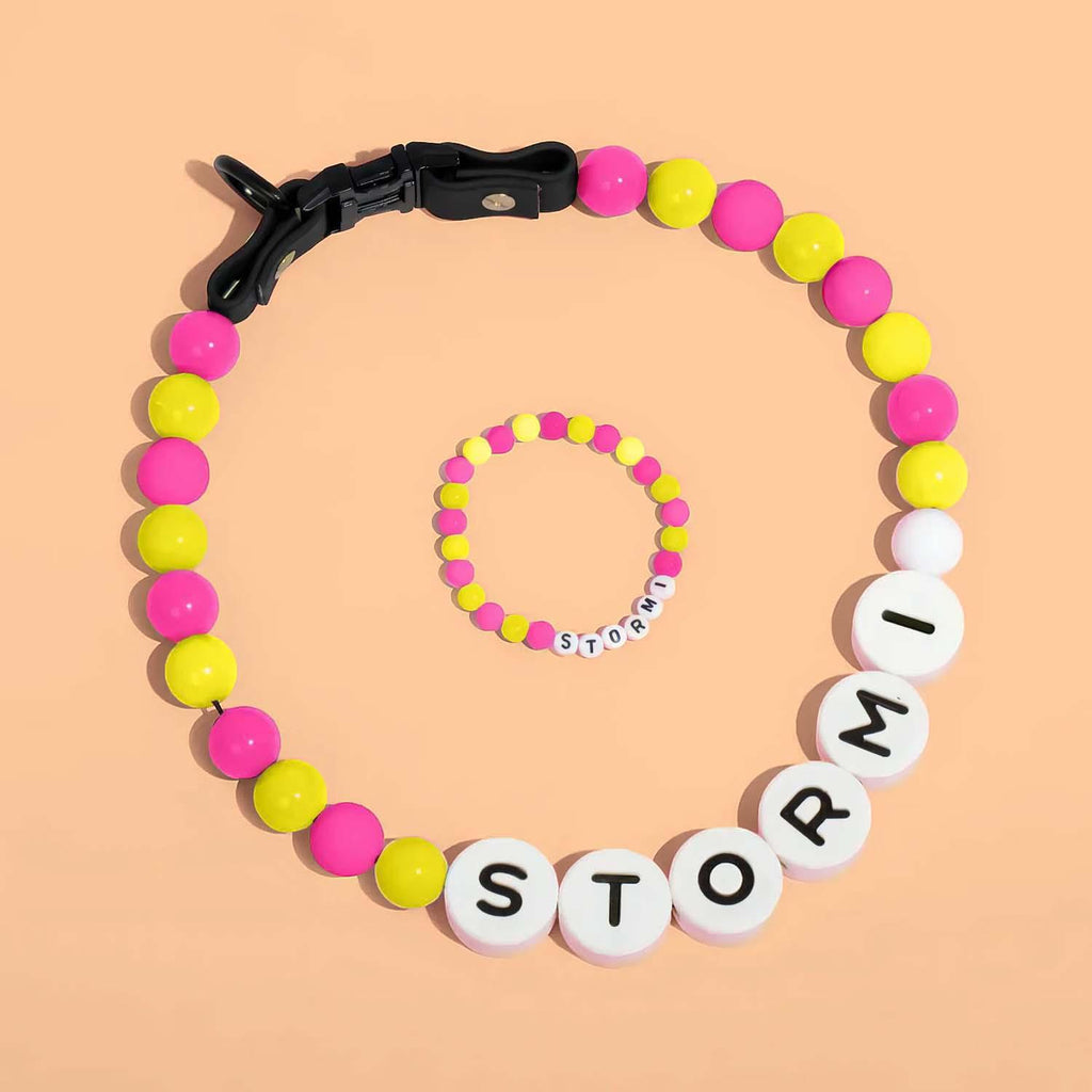 Personalized Pet Name Necklace with Free Matching Bracelet