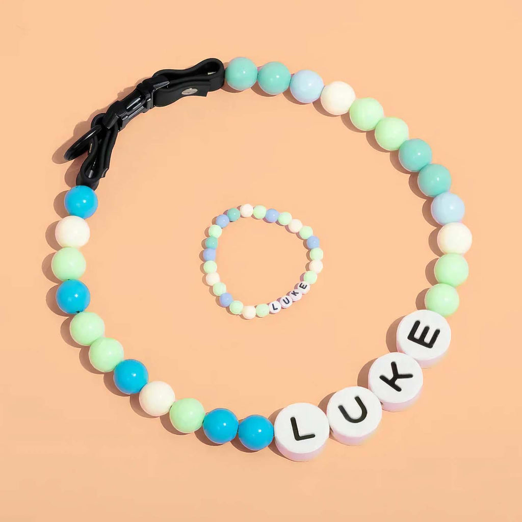 Personalized Pet Name Necklace with Free Matching Bracelet