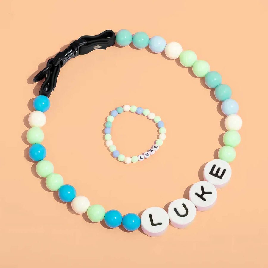 Personalized Pet Name Necklace with Free Matching Bracelet
