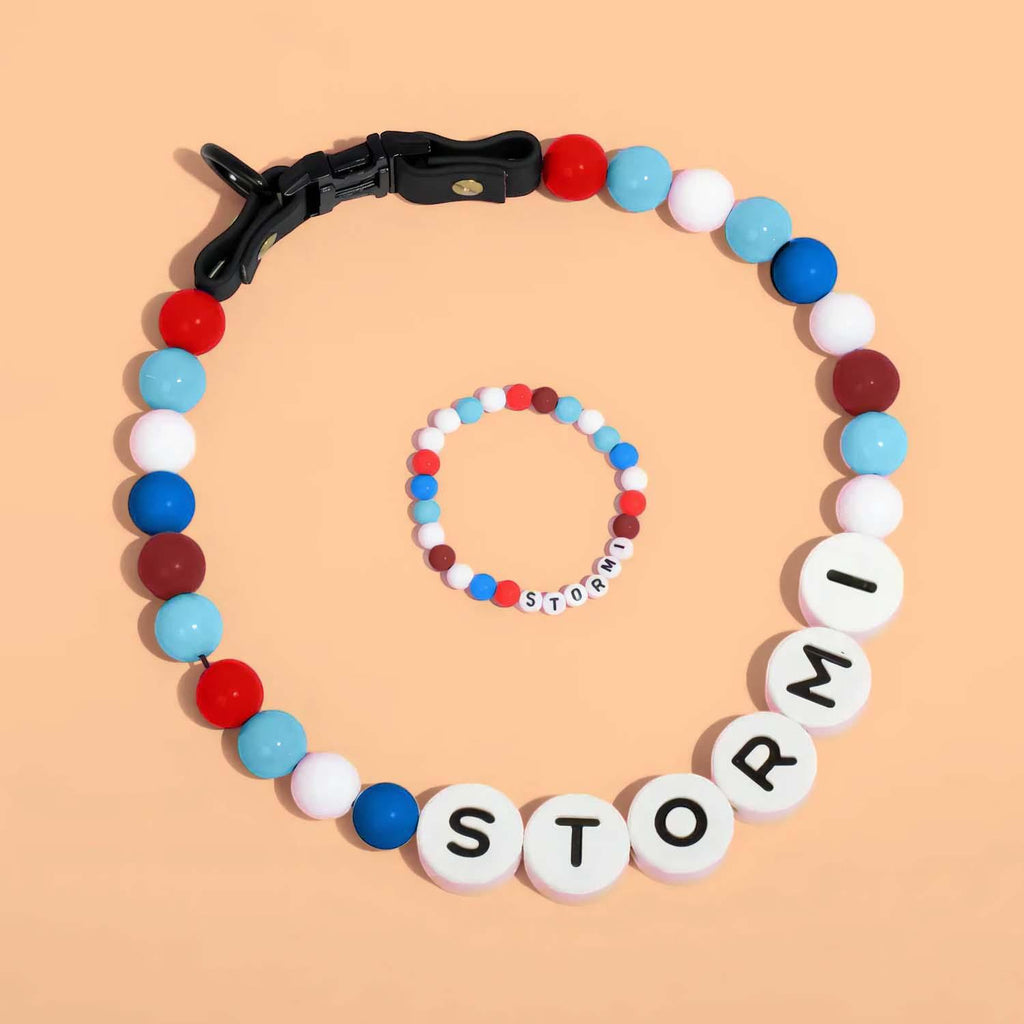 Personalized Pet Name Necklace with Free Matching Bracelet