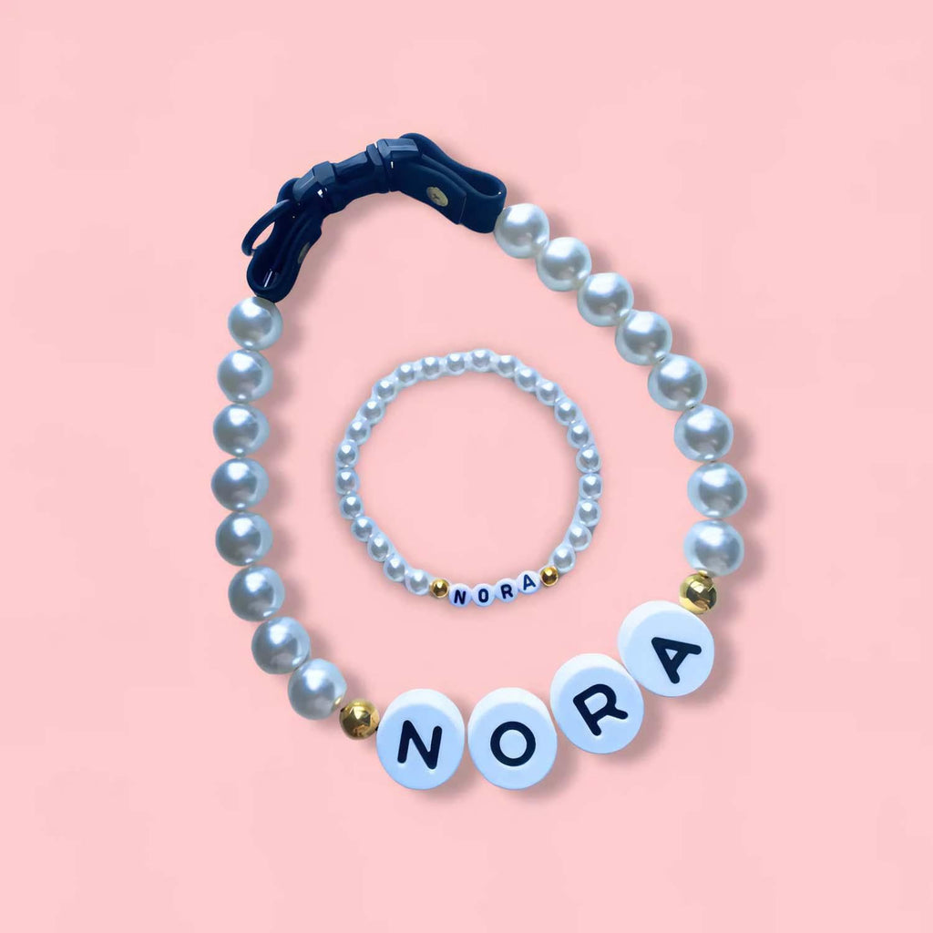 Personalized Pet Name Necklace with Free Matching Bracelet