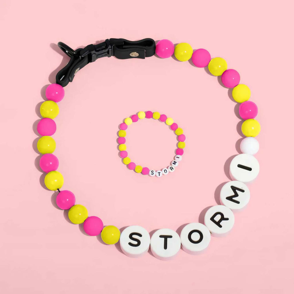 Personalized Pet Name Necklace with Free Matching Bracelet