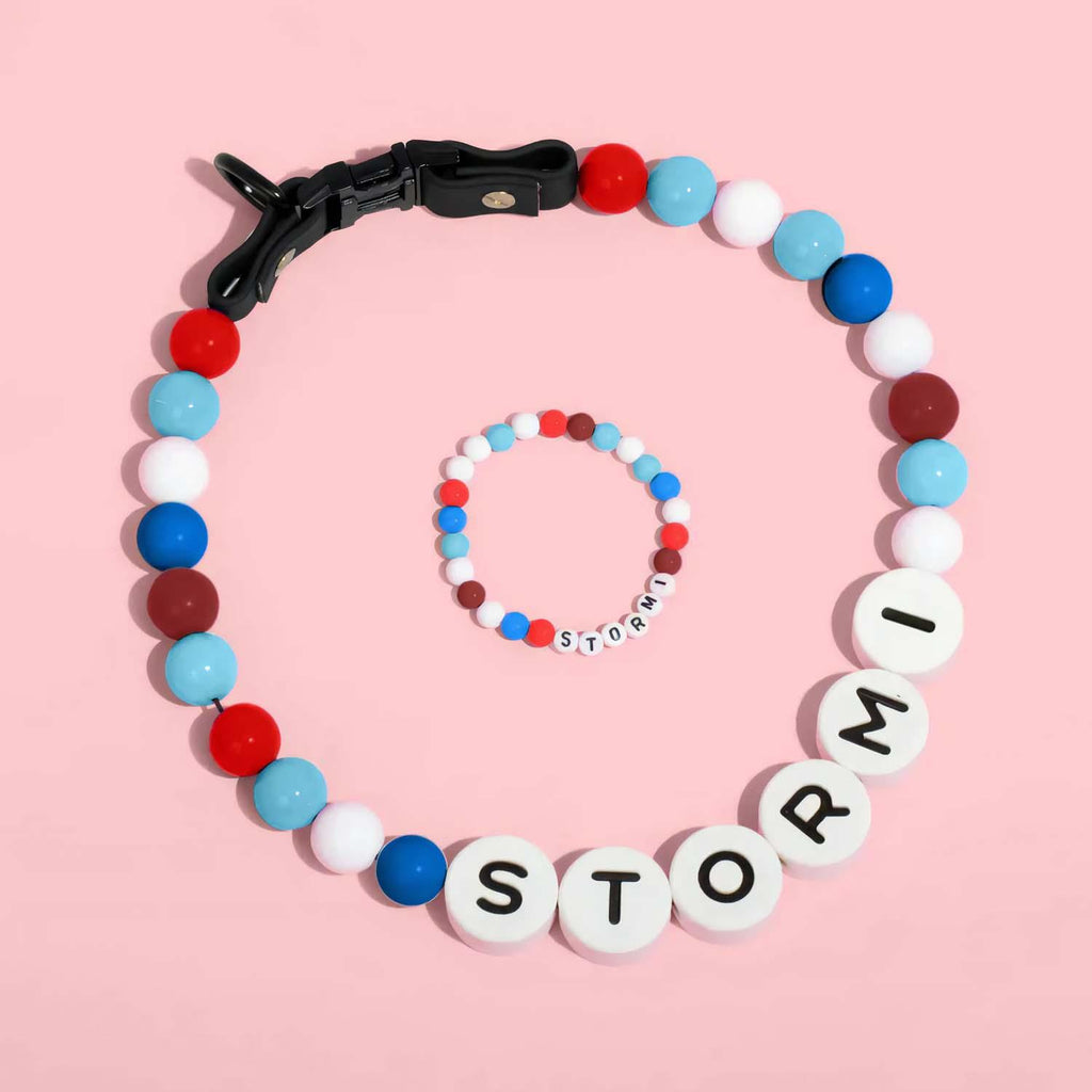 Personalized Pet Name Necklace with Free Matching Bracelet