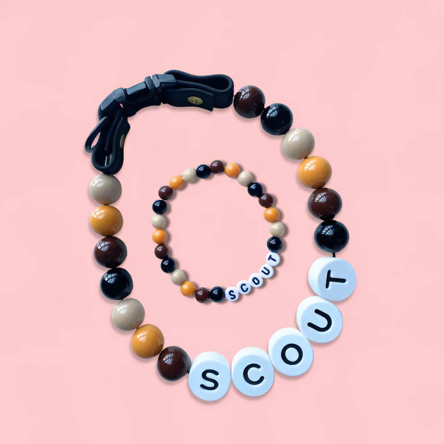 Personalized Pet Name Necklace with Free Matching Bracelet