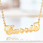 Personalized Horizontal Name Necklace - Custom Name Pendant