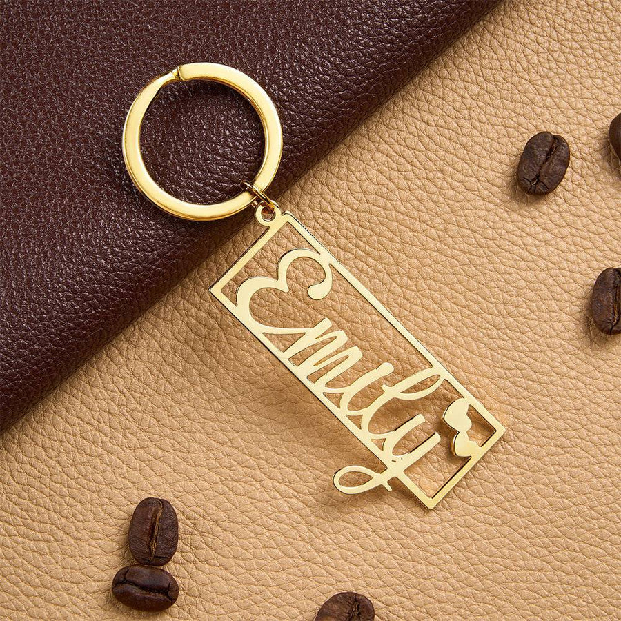 Personalized Name Keychain with Heart