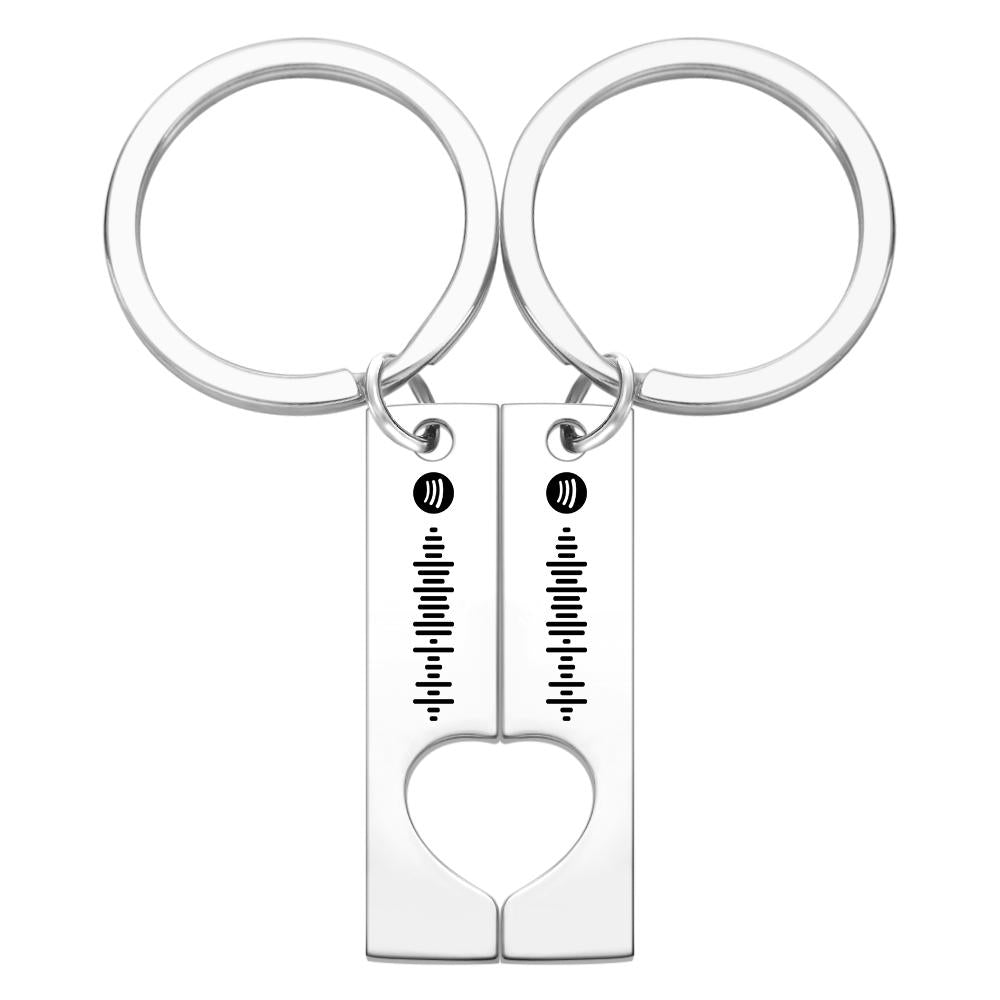 Custom Spotify Code Keychain - Scannable Music Couple Keychains