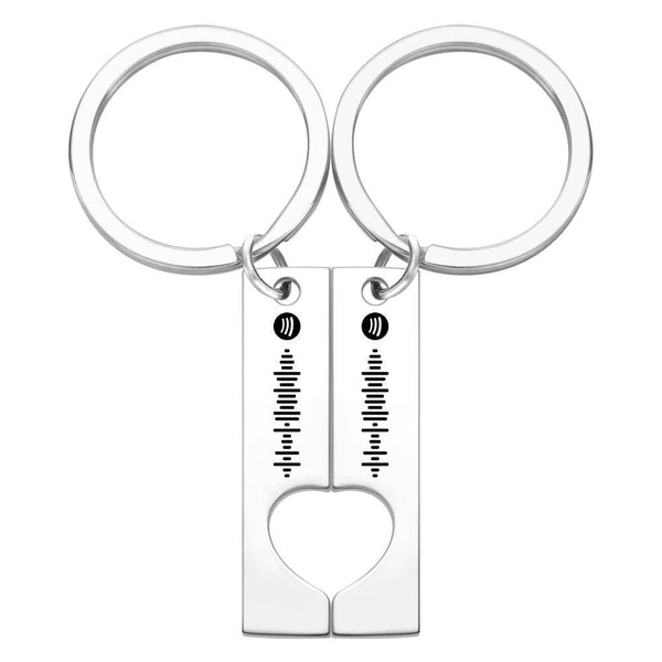 Custom Spotify Code Couples Keychain
