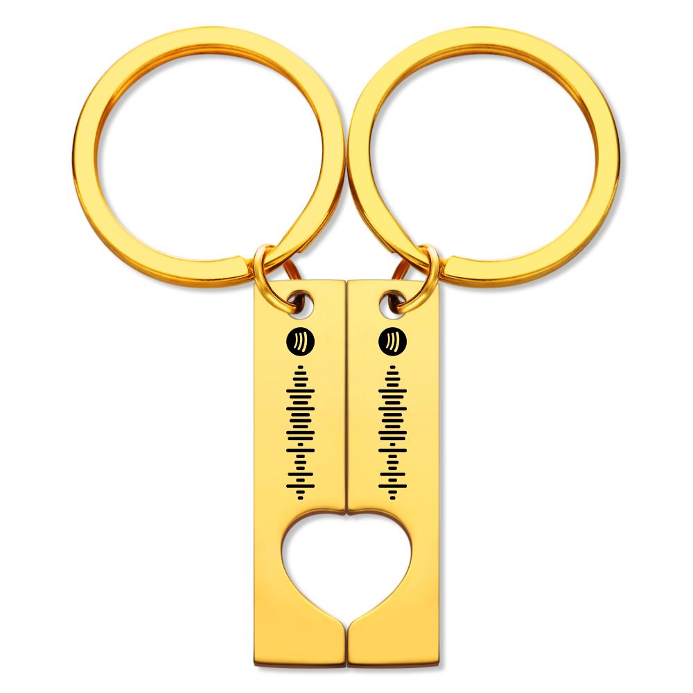 Custom Spotify Code Keychain - Scannable Music Couple Keychains