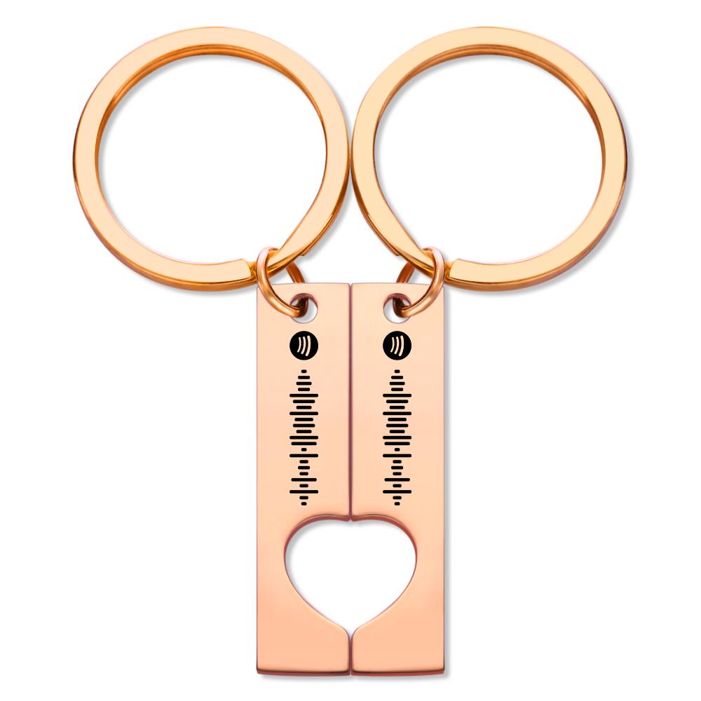 Custom Spotify Code Keychain - Scannable Music Couple Keychains