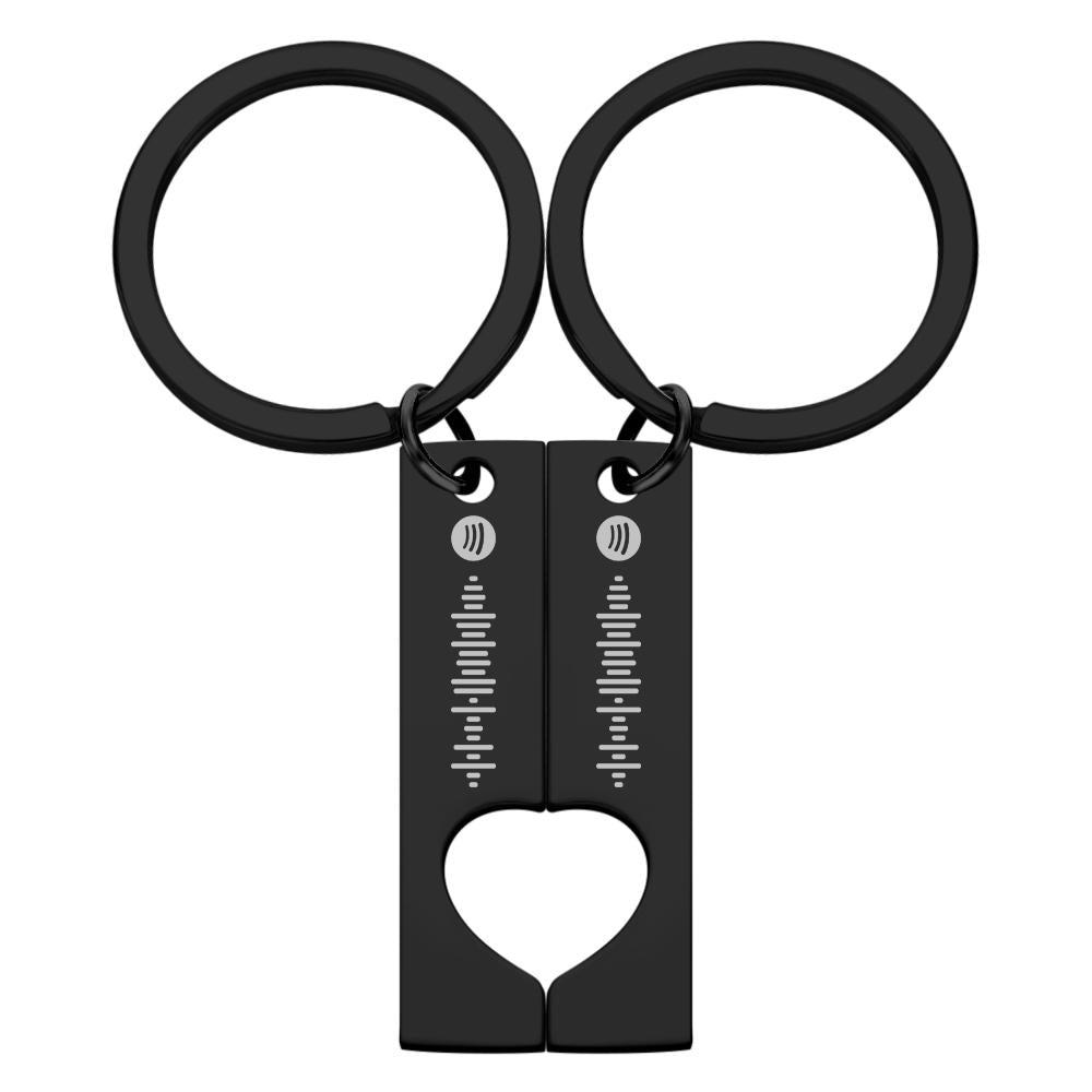 Custom Spotify Code Keychain - Scannable Music Couple Keychains