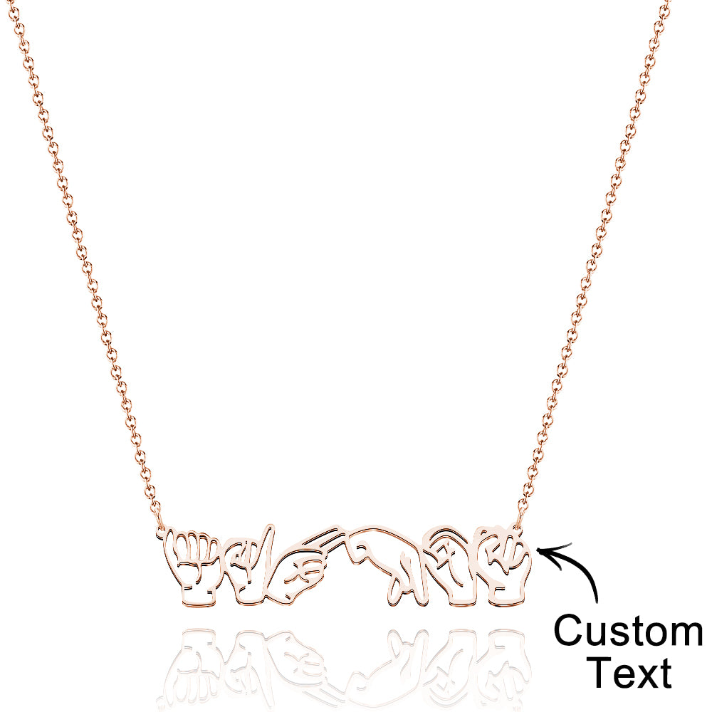 Personalized American Sign Language Necklace