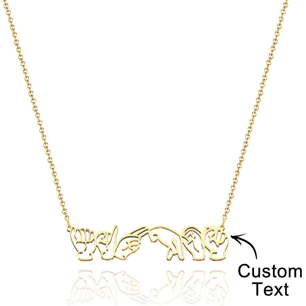 Personalized American Sign Language Necklace