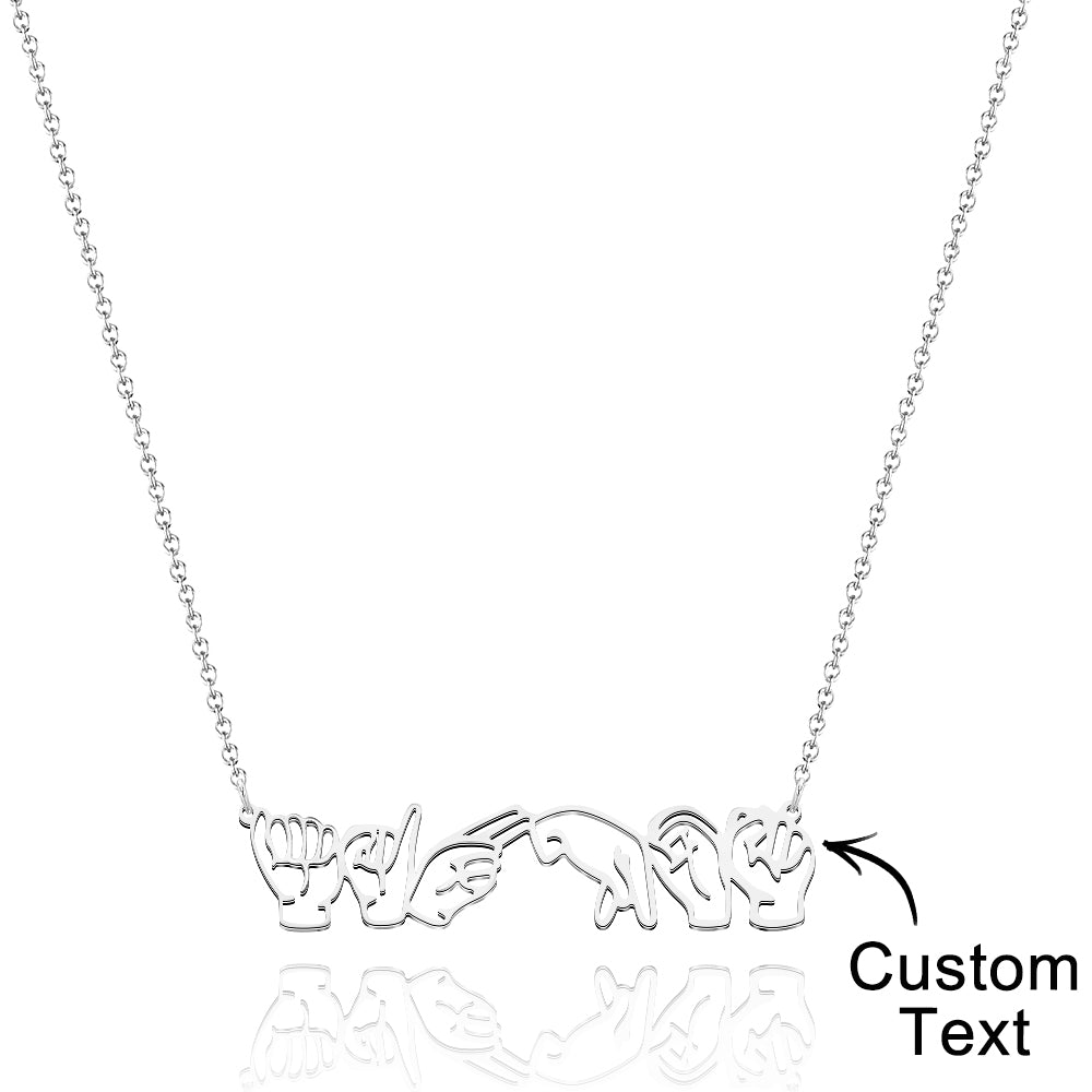 Personalized American Sign Language Necklace