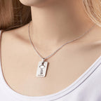 Custom Engraved Lock Bracelet & Key Necklace Set - Couple Gift