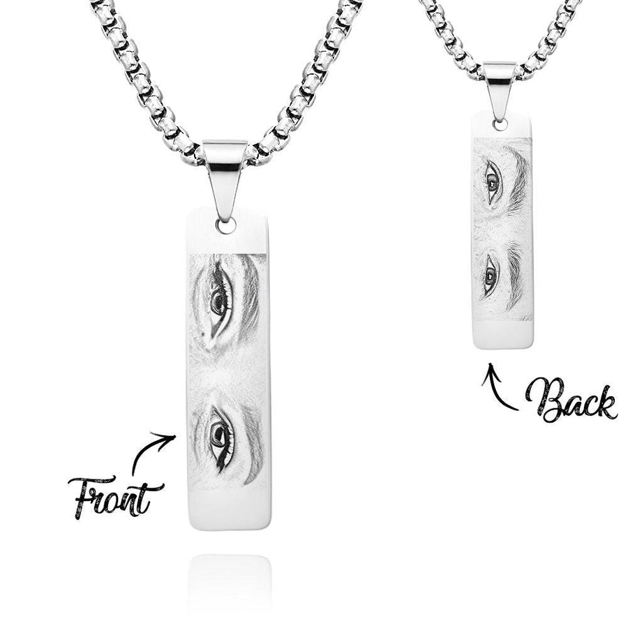 Personalized Loved One's Eyes Photo Necklace