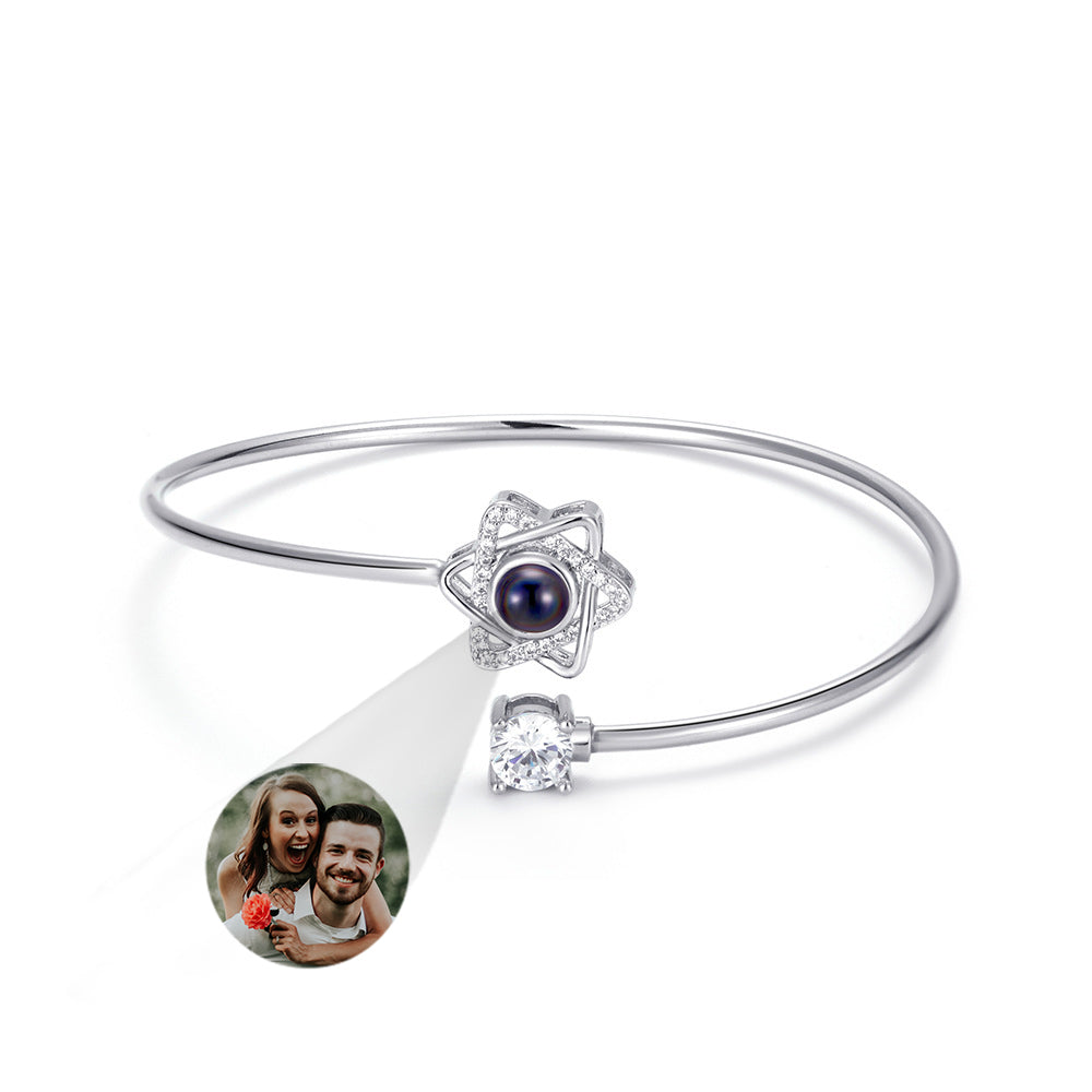 Custom Photo Projection Bracelet - Hidden Picture Heart Jewelry