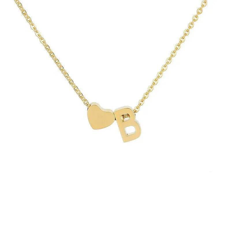 MadeMine tiny heart initial necklace featuring a personalized charm, perfect for Mother's Day gifts for mom and grandma.