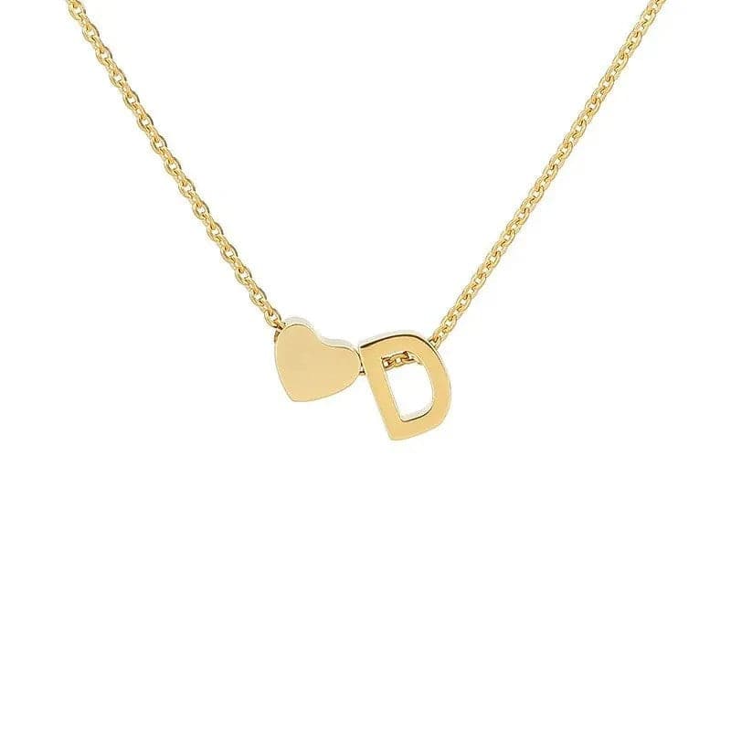 MadeMine tiny heart initial necklace with personalized charm, perfect Mother's Day gift for mom or grandma.