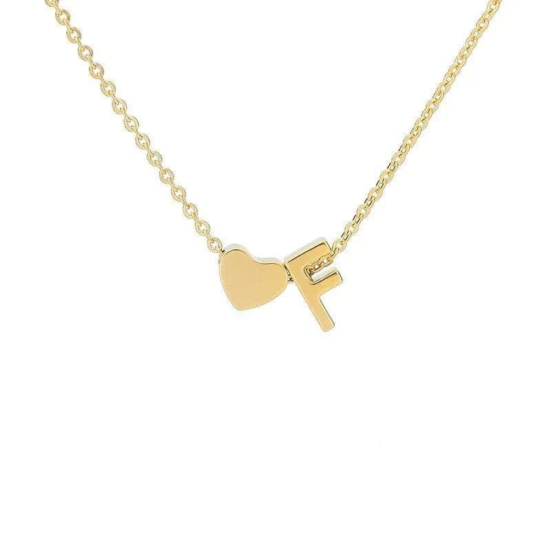 MadeMine tiny heart initial necklace with personalized initial pendant, perfect Mother’s Day gift for mom or grandma.