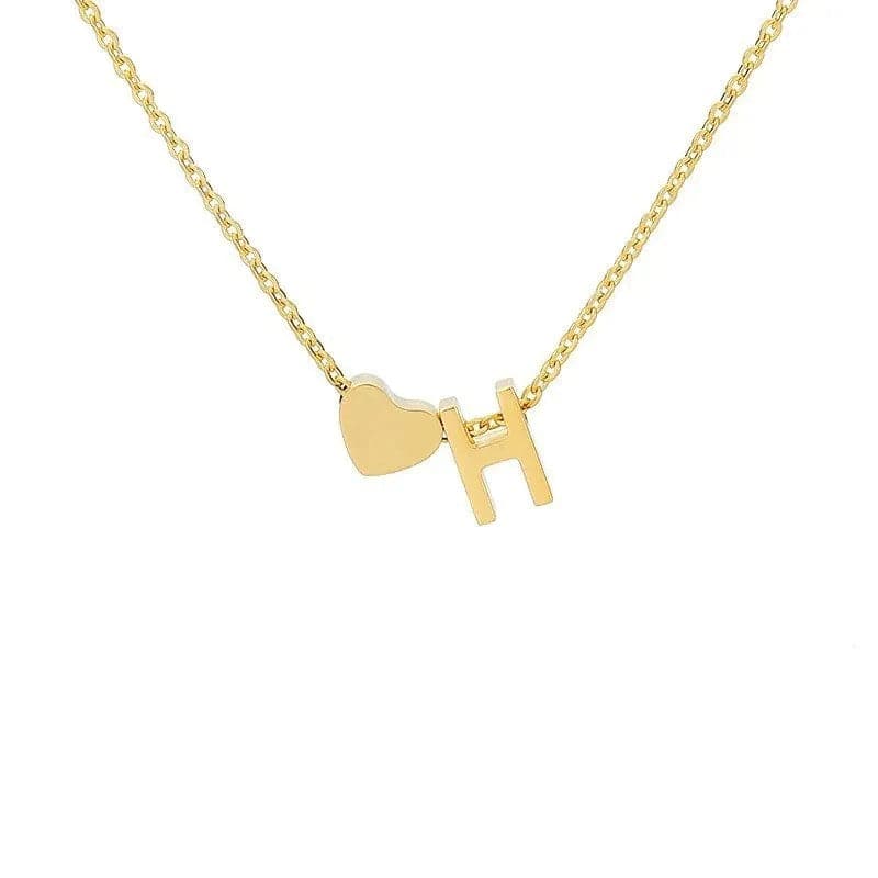 MadeMine tiny heart initial necklace featuring personalized initial charm, perfect as a Mother's Day gift for mom and grandma.