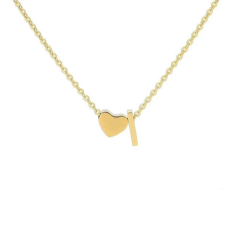 MadeMine tiny heart initial necklace with personalized pendant, perfect Mother's Day gift for mom or grandma.