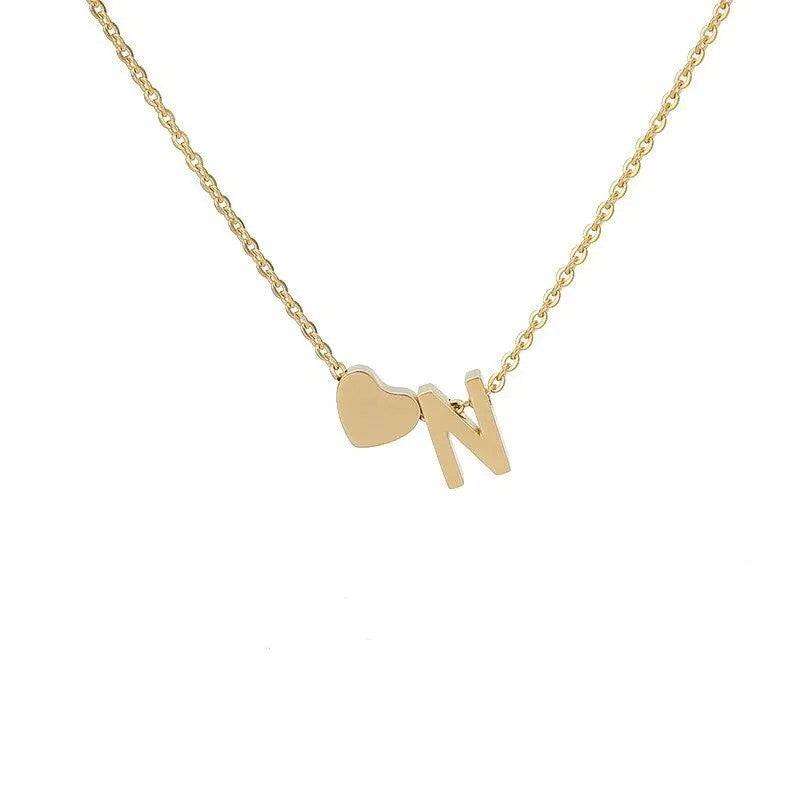 MadeMine Tiny Heart Initial Necklace with personalized charm, perfect for Mother's Day gift for mom and grandma.