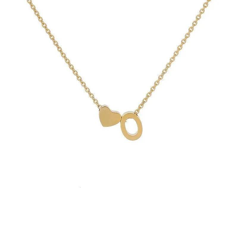 MadeMine Tiny Heart Initial Necklace with personalized pendant, perfect Mother's Day gift for mom and grandma.