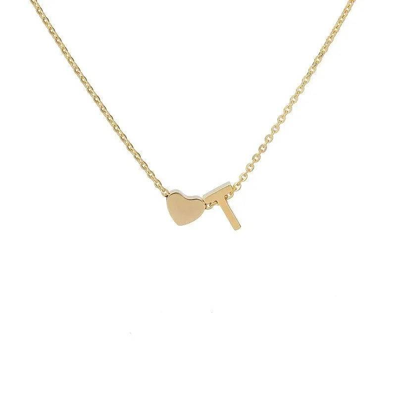 MadeMine Tiny Heart Initial Necklace with personalized charm, perfect Mother's Day gift for mom or grandma.