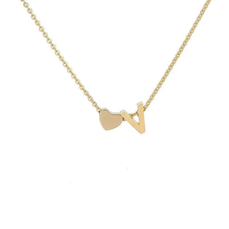 MadeMine tiny heart initial necklace with personalized pendant, perfect Mother's Day gift for mom and grandma.