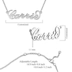 Personalized Horizontal Name Necklace - Custom Name Pendant