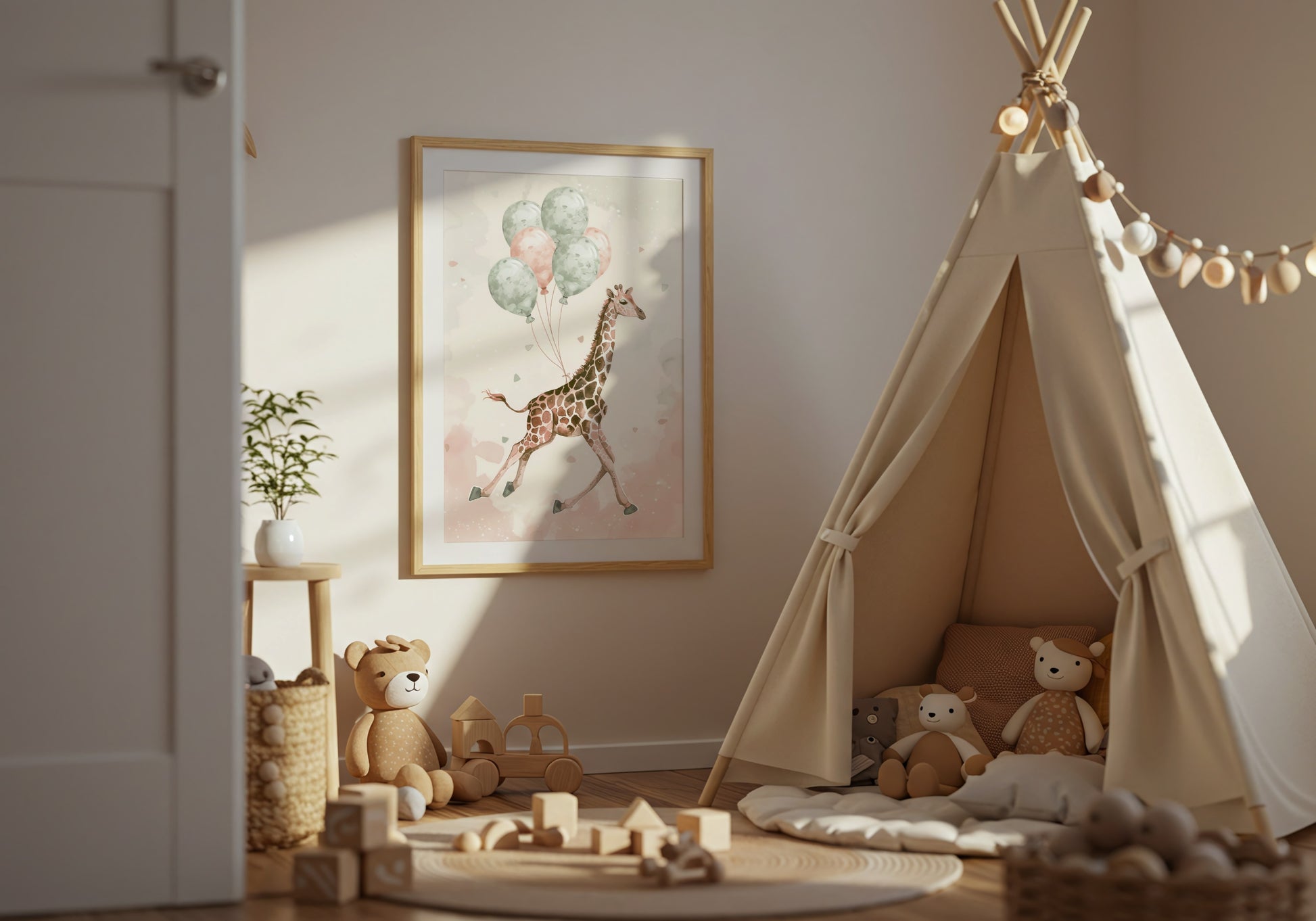 Cute Giraffe Artwork For Kids Room Decor product type