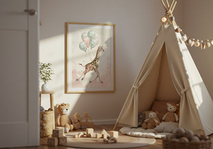 Cute Giraffe Artwork For Kids Room Decor product type